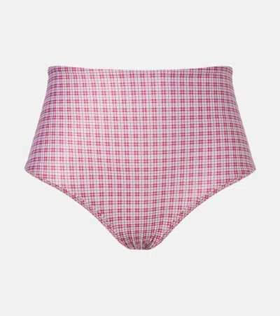 Faithfull Reyes Checked Bikini Bottoms In Pink