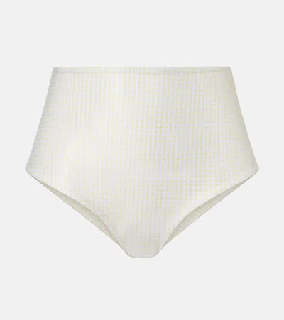 Faithfull Reyes Gingham Bikini Bottoms In White