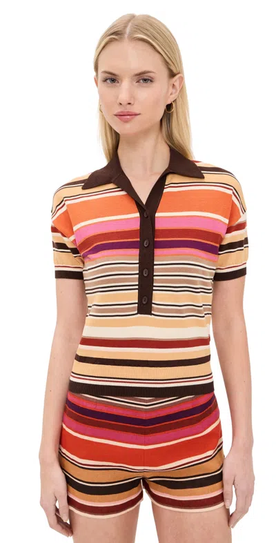 Faithfull Sable Polo Shirt Murano Stripe