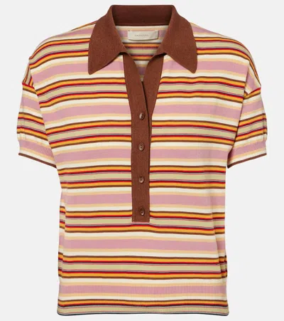 Faithfull Sable Striped Polo Shirt In Multi