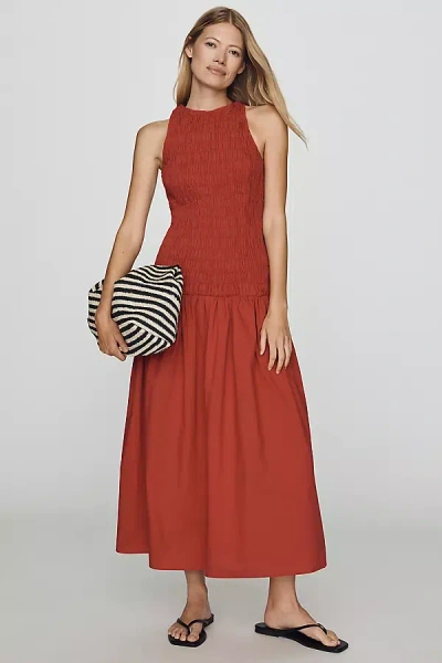 Faithfull Sanchia Midi Dress In Red