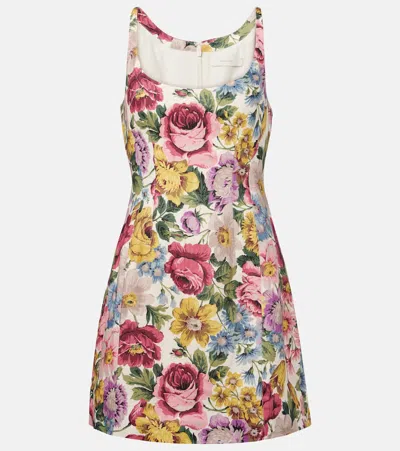 Faithfull Sanne Floral Linen Minidress In Multi