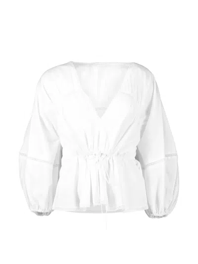 Faithfull Seco Lace-trim Blouse In White