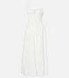 Shop Faithfull Shirred Cotton Maxi Dress In White