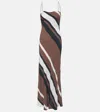 Faithfull Sisudo Striped Midi Dress In Brown