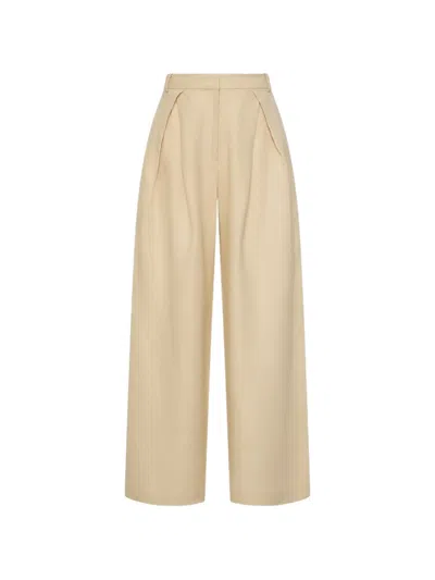 Faithfull Sofia Pleated Plazzo Pants In Neutral