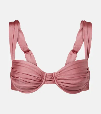 Faithfull Sol Bikini Top In Pink