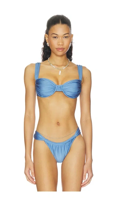 Faithfull Sol Bikini Top In Blue