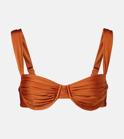Faithfull Sol Bikini Top In Orange