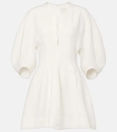 Faithfull Soleil Linen Minidress In White