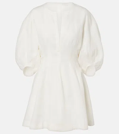 Faithfull Soleil Linen Minidress In White