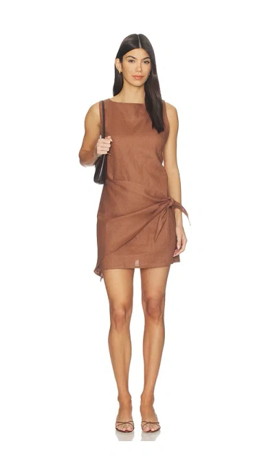 Faithfull Souline Mini Dress In Brown