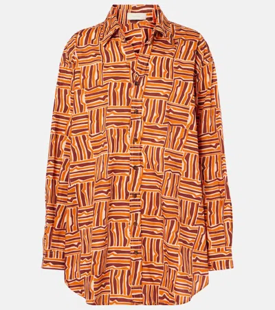 Faithfull Striped Cotton Poplin Shirt In Orme