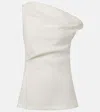 Faithfull Suis Off-the-shoulder Draped Linen Top In White