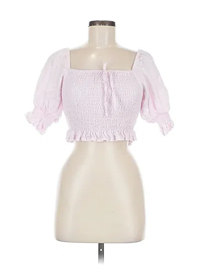 Pre-owned Faithfull The Brand 3/4 Sleeve Blouse In Pink