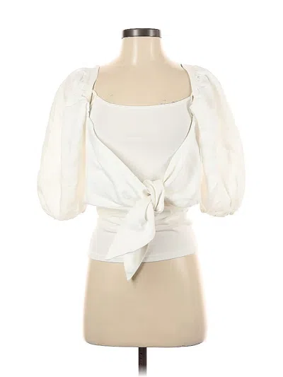 Pre-owned Faithfull The Brand 3/4 Sleeve Blouse In White