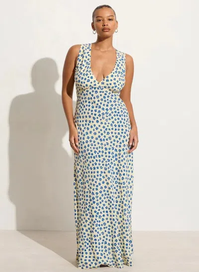 Faithfull The Brand Acacia Midi Dress Gita Floral Blue