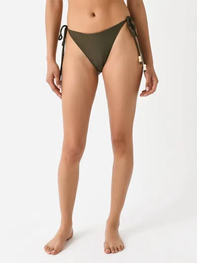 Faithfull The Brand Ada Bikini Bottom In Khaki In Green