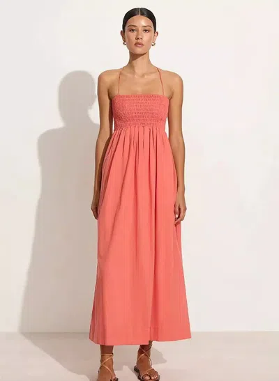 Faithfull The Brand Agolde Midi Dress Melon In Pink