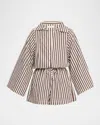Faithfull The Brand Aksel Striped Playsuit In Neutral