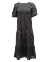 Faithfull The Brand Alberte Midi Dress In Black Rayon In Black