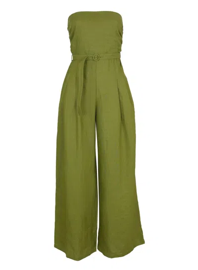 Faithfull The Brand Alegrias Jumpsuit Palm Green