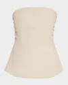 Faithfull The Brand Alexa Strapless Linen Top In Natural