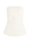Faithfull The Brand Alexa Strapless Linen Top In White