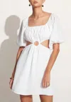 Faithfull The Brand Gabelli Mini Dress In Plain White In Multi