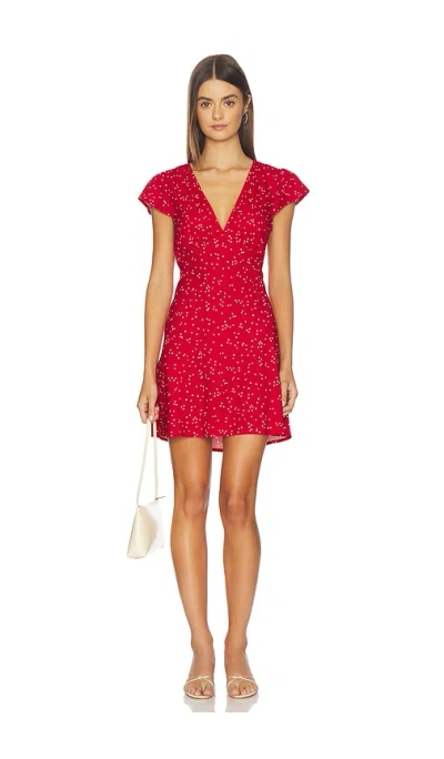 Faithfull The Brand Alvisa Mini Dress In Red