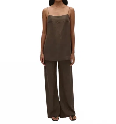 Faithfull The Brand Amalie Slip-style Top In Forest In Brown