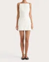 Faithfull The Brand Ambra Linen Mini Dress In White In White