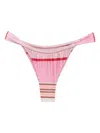 Faithfull The Brand Andez Striped Bikini Bottoms In Pink