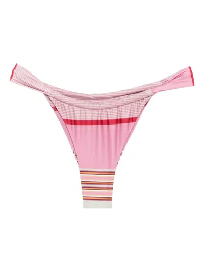 FAITHFULL THE BRAND ANDEZ STRIPED BIKINI BOTTOMS