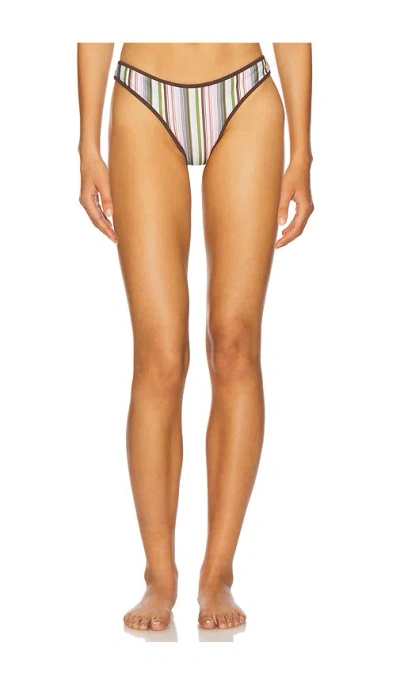 Faithfull The Brand Ania Bikini Bottom In Meleu Stripe Multi