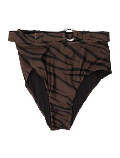Pre-owned Faithfull The Brand Animal Print Bottoms In Brown