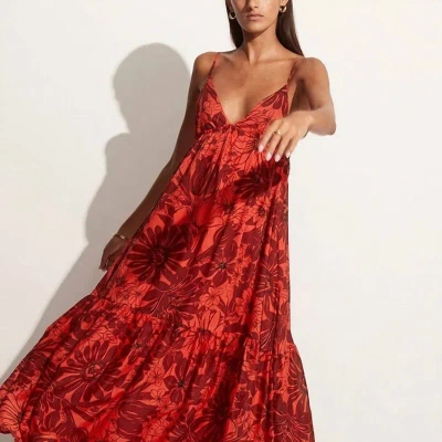 Faithfull The Brand Anisha Maxi Dress In Red