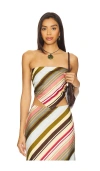 Faithfull The Brand Antibes Striped Strapless Linen Top