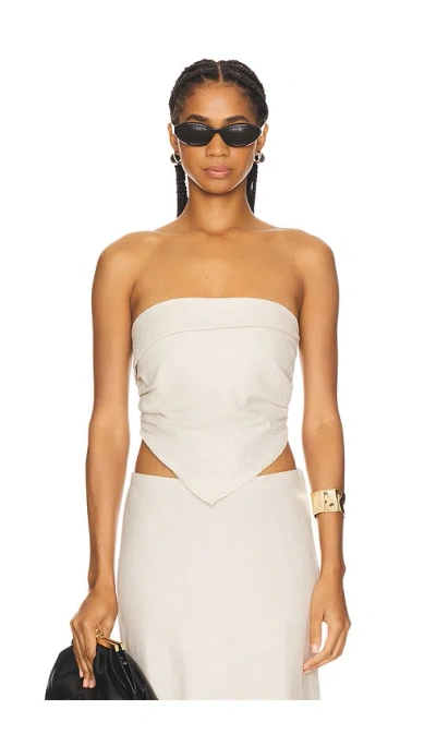 Faithfull The Brand Antibes Strapless Top In 沙色