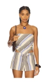Faithfull The Brand Antibes Strapless Top In Multi