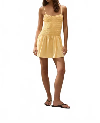 Faithfull The Brand Araceli Mini Dress In Banana In Yellow