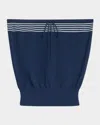 Faithfull The Brand Arlette Strapless Top In Navywhite Stripe