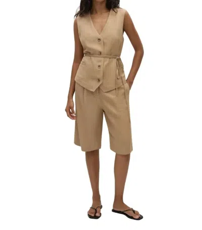 Faithfull The Brand Astrid High Waist Shorts In Sahara In Neutral