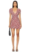 Faithfull The Brand Aurelia Mini Dress In Leilani Floral Red