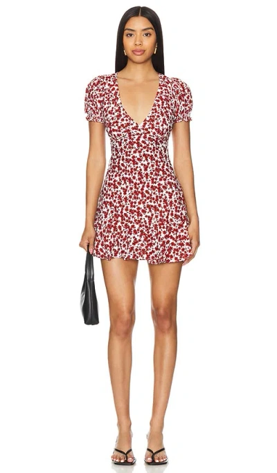 Faithfull The Brand Aurelia Mini Dress In Leilani Floral Red