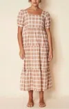 Faithfull The Brand Aylah Midi Dress In Lori Check Print In Multi