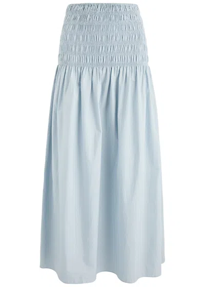 Faithfull The Brand Baia Cotton Maxi Skirt In Light Blue