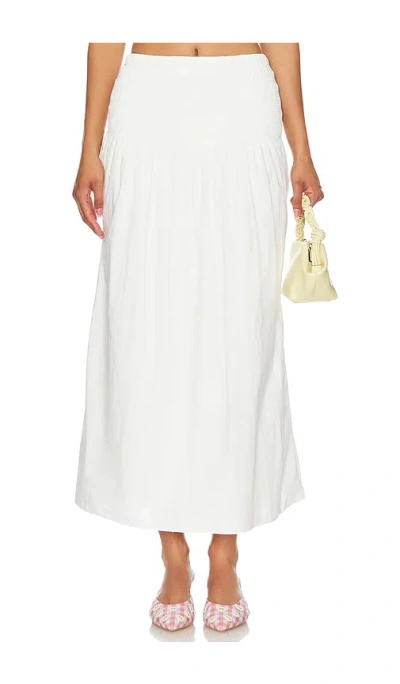 Faithfull The Brand Baia Midi Skirt In White