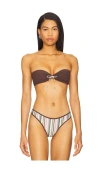 Faithfull The Brand Bandol Bikini Top In Meleu Stripe Multi