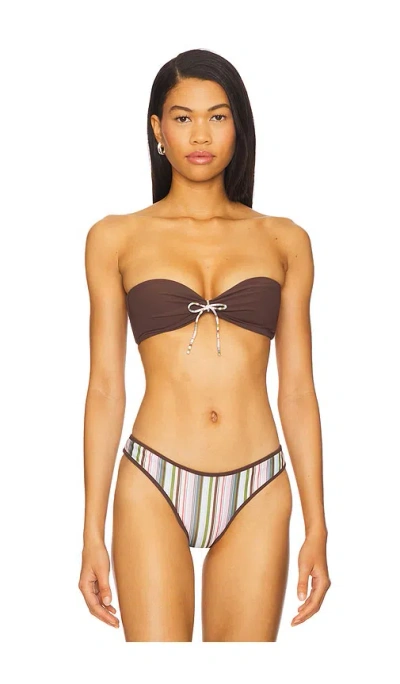 Faithfull The Brand Bandol Bikini Top In Meleu Stripe Multi